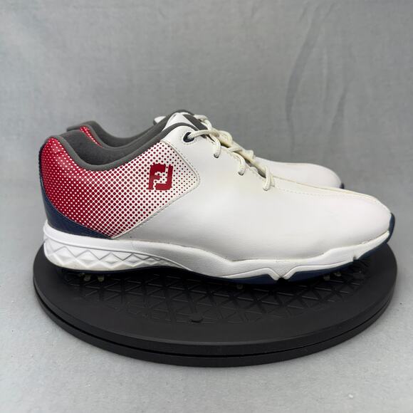 FootJoy Womens DNA Helix Golf Shoes Cleats Spikes Red Navy 45014 Size 6 M - Picture 1 of 7